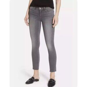 Paige Denim Womens Verdugo Ankle Skinny Jeans Sea Salt Gray Raw Hem size 30